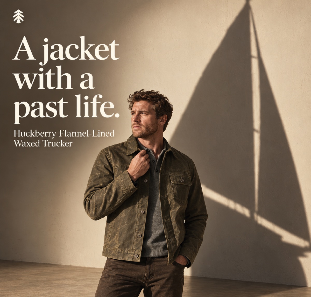 Vince Cook’s version for Huckberry, as a finished ad