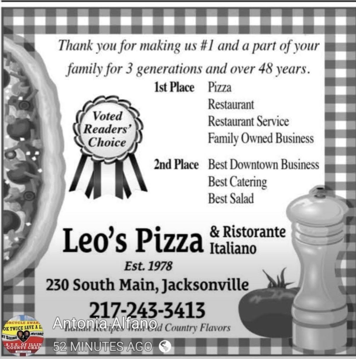 Leo’s Pizza, as submitted